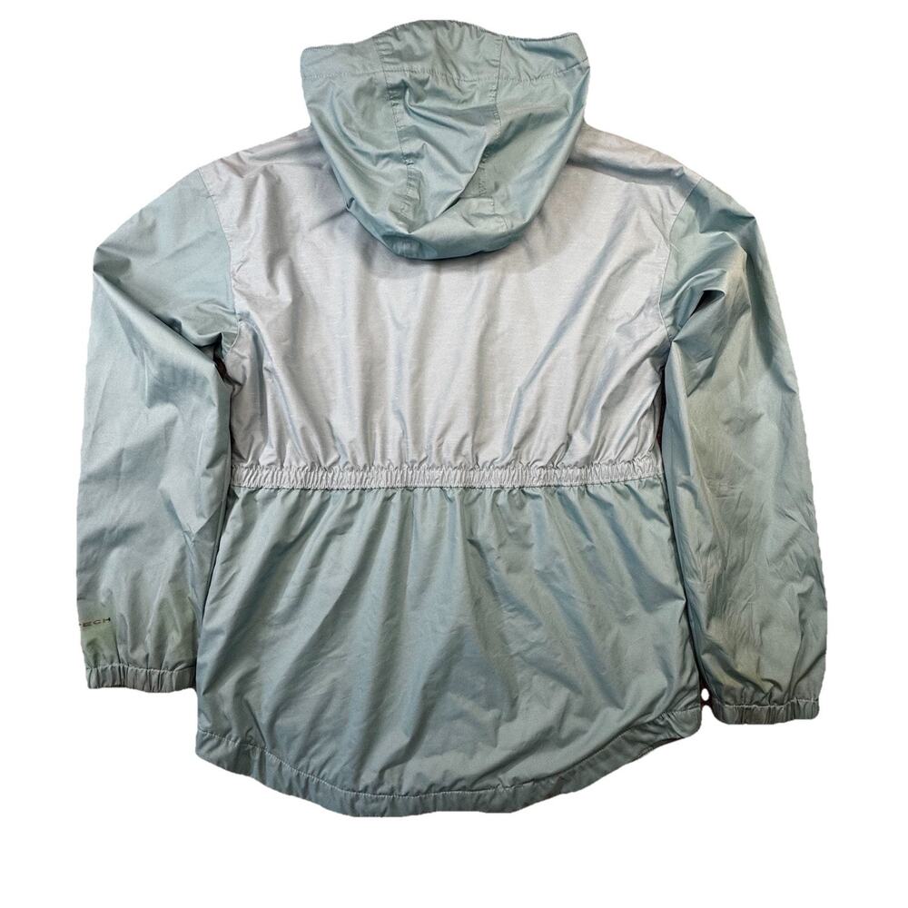 Columbia Jacket women’s L Green Hooded Windbreaker Lightweight Outdoor -448